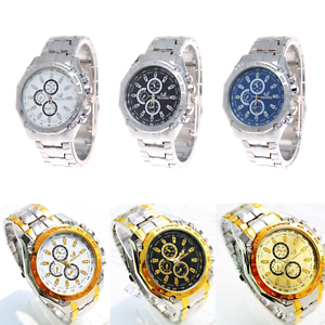 Men's Formal Casual Smart Business Stainless Steel